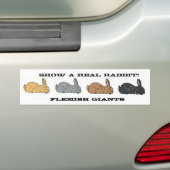 Show A Real Rabbit Vlaams Giant Bumpersticker (Op auto)
