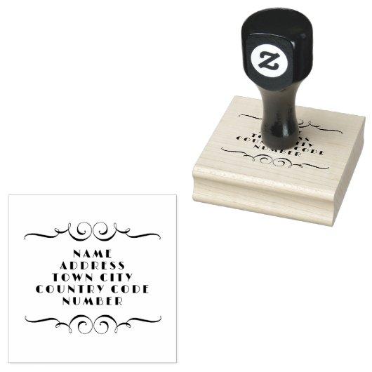  Show Adres Bloeiende Rubber Stamp Rubberstempel (Gestempeld)