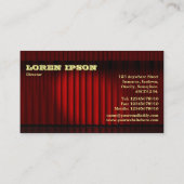 Show Biz Red - Bleke gele tekst Visitekaartje (Achterkant)