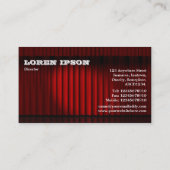 Show Biz Red - Wittekst Visitekaartje (Achterkant)