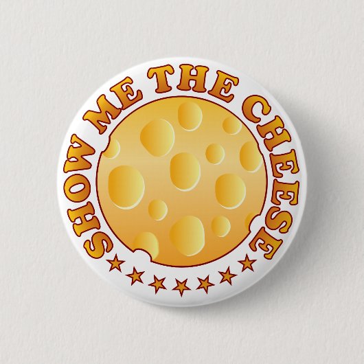 Show Cheese Brown Ronde Button 5,7 Cm (Voorkant)