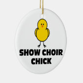 Show Choir Chick Keramisch Ornament (Rechts)