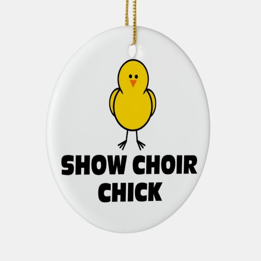 Show Choir Chick Keramisch Ornament (Rechts)