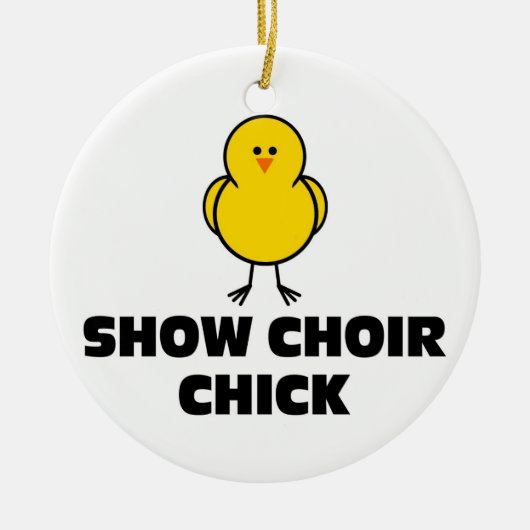 Show Choir Chick Keramisch Ornament (Voorkant)