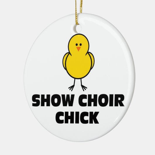 Show Choir Chick Keramisch Ornament (Links)