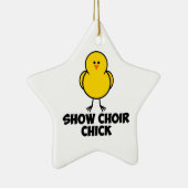 Show Choir Chick Keramisch Ornament (Rechts)