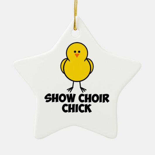 Show Choir Chick Keramisch Ornament (Voorkant)