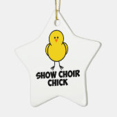 Show Choir Chick Keramisch Ornament (Links)