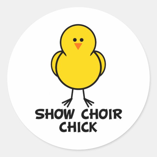 Show Choir Chick Ronde Sticker (Voorkant)