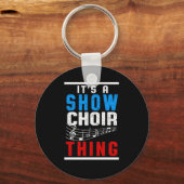 Show Choir Chorus Choral Music Conductor Clef Gift Sleutelhanger (Voorkant)