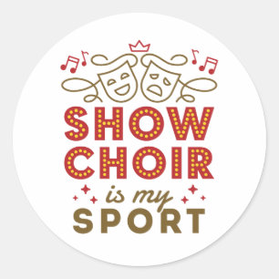 Show Choir is mijn sport Ronde Sticker