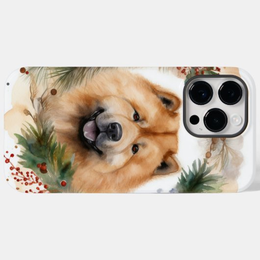 Show Christmas Wreath Feestelijke Pup Case-Mate iPhone Case (Achterkant (horizontaal))
