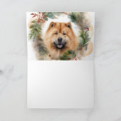 Show Christmas Wreath Feestelijke Pup Kaart (Binnen)