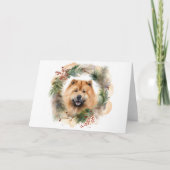 Show Christmas Wreath Feestelijke Pup Kaart (Voorkant)