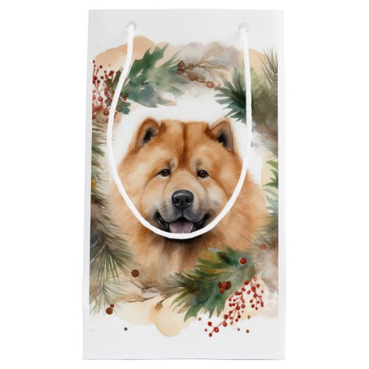 Show Christmas Wreath Feestelijke Pup Klein Cadeauzakje (Voorkant)