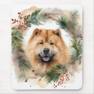 Show Christmas Wreath Feestelijke Pup Muismat