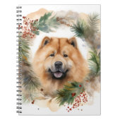 Show Christmas Wreath Feestelijke Pup Notitieboek (Voorkant)