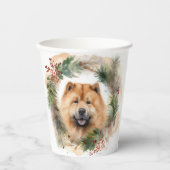 Show Christmas Wreath Feestelijke Pup Papieren Bekers (Voorkant)