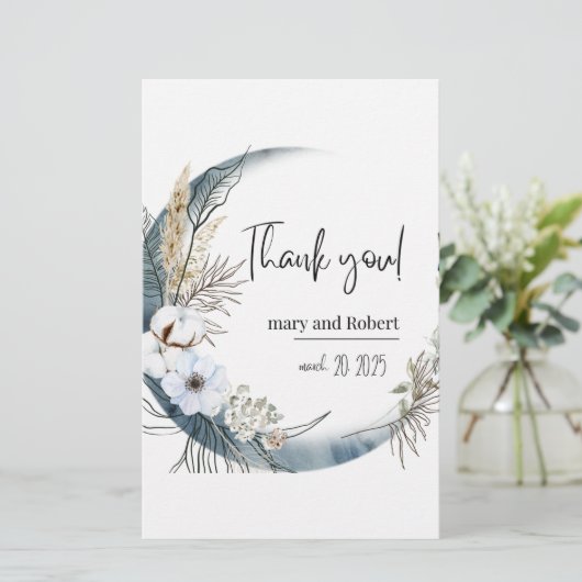 Show dankbaarheid en waardering met dank briefpapier (Staand voorkant)