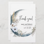 Show dankbaarheid en waardering met dank briefpapier (Voorkant / Achterkant)