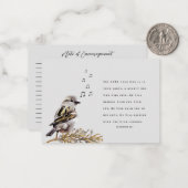 Show dat je om Schattigee vogelzang geeft Bijbelve Notitiekaartje (Voorkant / Achterkant in situ)