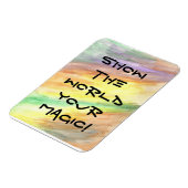 Show de wereld uw magische Motivatie magneet (Linkerzijde)