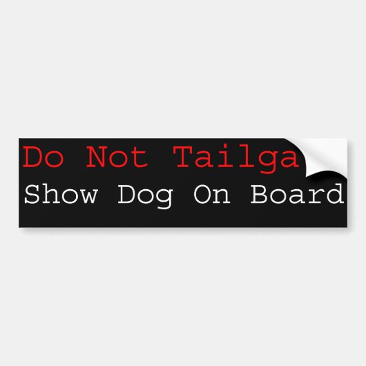 Show Dog on Board Bumpersticker (Voorkant)