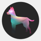 Show Dog Ronde Sticker (Voorkant)