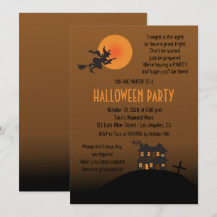 Show een Halloween-feestuitnodiging Kaart