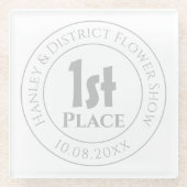 Show eerste prijs Trophy Prijs Glazen Onderzetter (Voorkant)