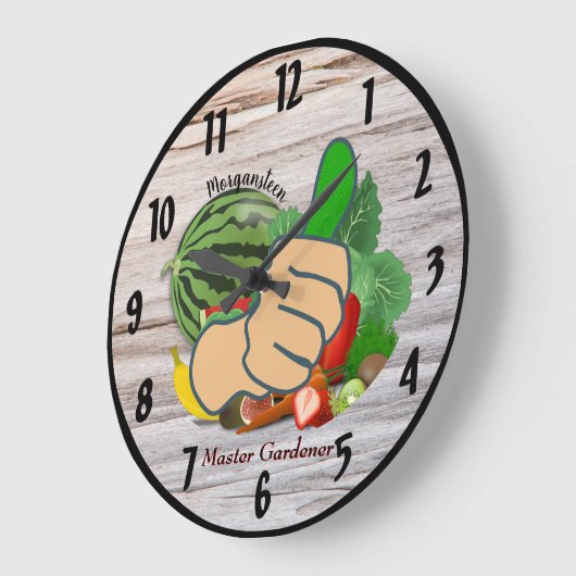 Show em de duim Gepersonaliseerde Master Gardener Grote Klok (Hoek)
