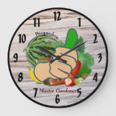 Show em de duim Gepersonaliseerde Master Gardener Grote Klok (Voorkant)