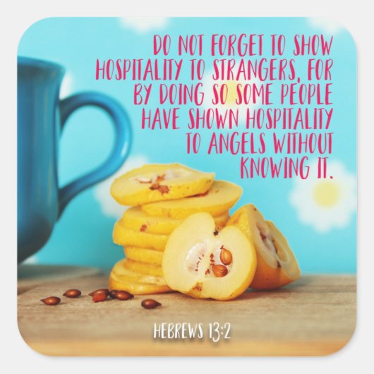 Show gastvrijheid voor vreemdelingen vierkante sticker (Voorkant)