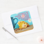 Show gastvrijheid voor vreemdelingen vierkante sticker (Envelop)