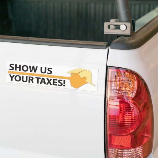 Show Gebruik uw belastingen (op wit) Bumpersticker (Op Truck)