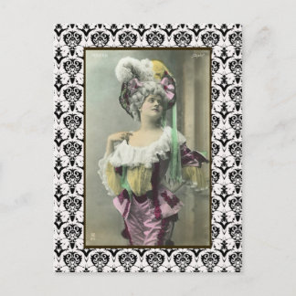 Show Girl Risque French Dancer Briefkaart