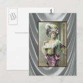 Show Girl Risque French Dancer Briefkaart (Voorkant / Achterkant)