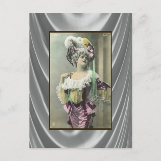 Show Girl Risque French Dancer Briefkaart (Voorkant)