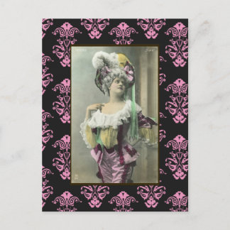 Show Girl Risque French Dancer Briefkaart