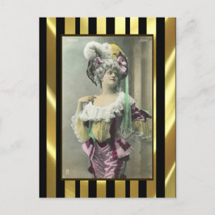 Show Girl Risque French Dancer Briefkaart