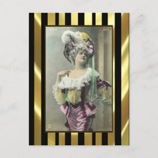 Show Girl Risque French Dancer Briefkaart