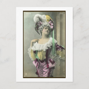 Show Girl Risque French Dancer Briefkaart