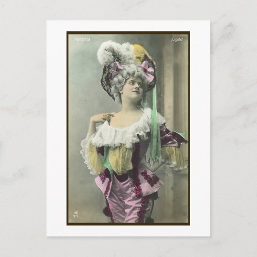 Show Girl Risque French Dancer Briefkaart (Voorkant)