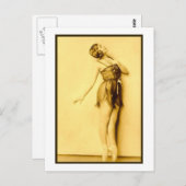 Show Girl Risque French Dancer Briefkaart (Voorkant / Achterkant)