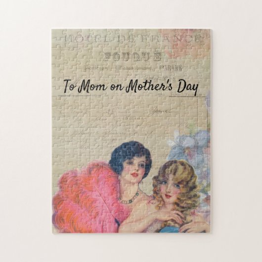  Show Girls Hotel France Flowers Feathers Legpuzzel (Verticaal)