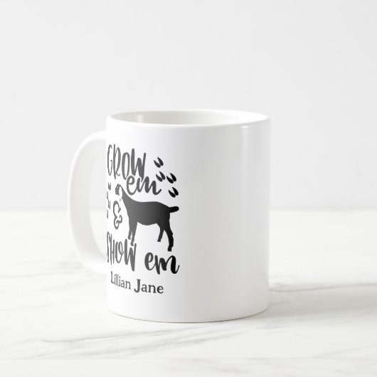 Show Goat Custom Name Koffiemok (Voorkant links)