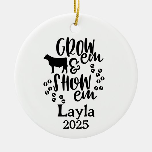 Show Heifer 4H Ornament (Voorkant)