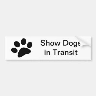 Show Honden in Transit Bumpersticker