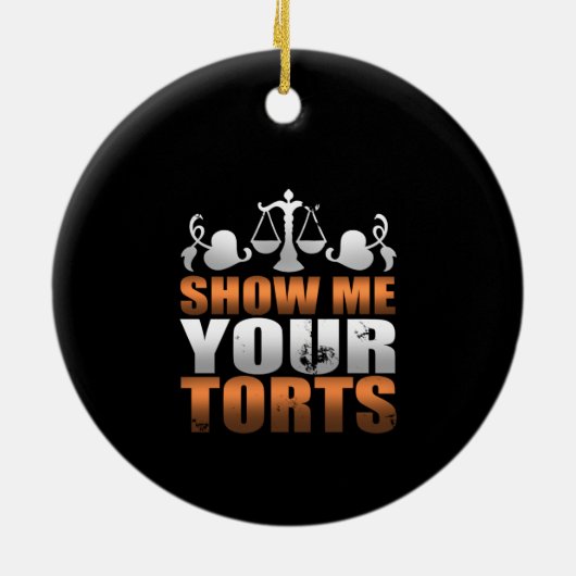 Show Ik je folterjurist-student Paralegal Keramisch Ornament (Achterkant)