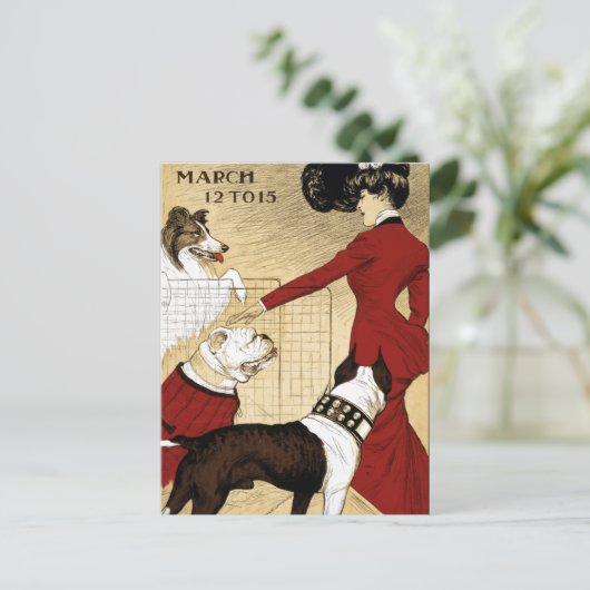  Show Illustratie kunst Oud Antiek Briefkaart (Staand voorkant)